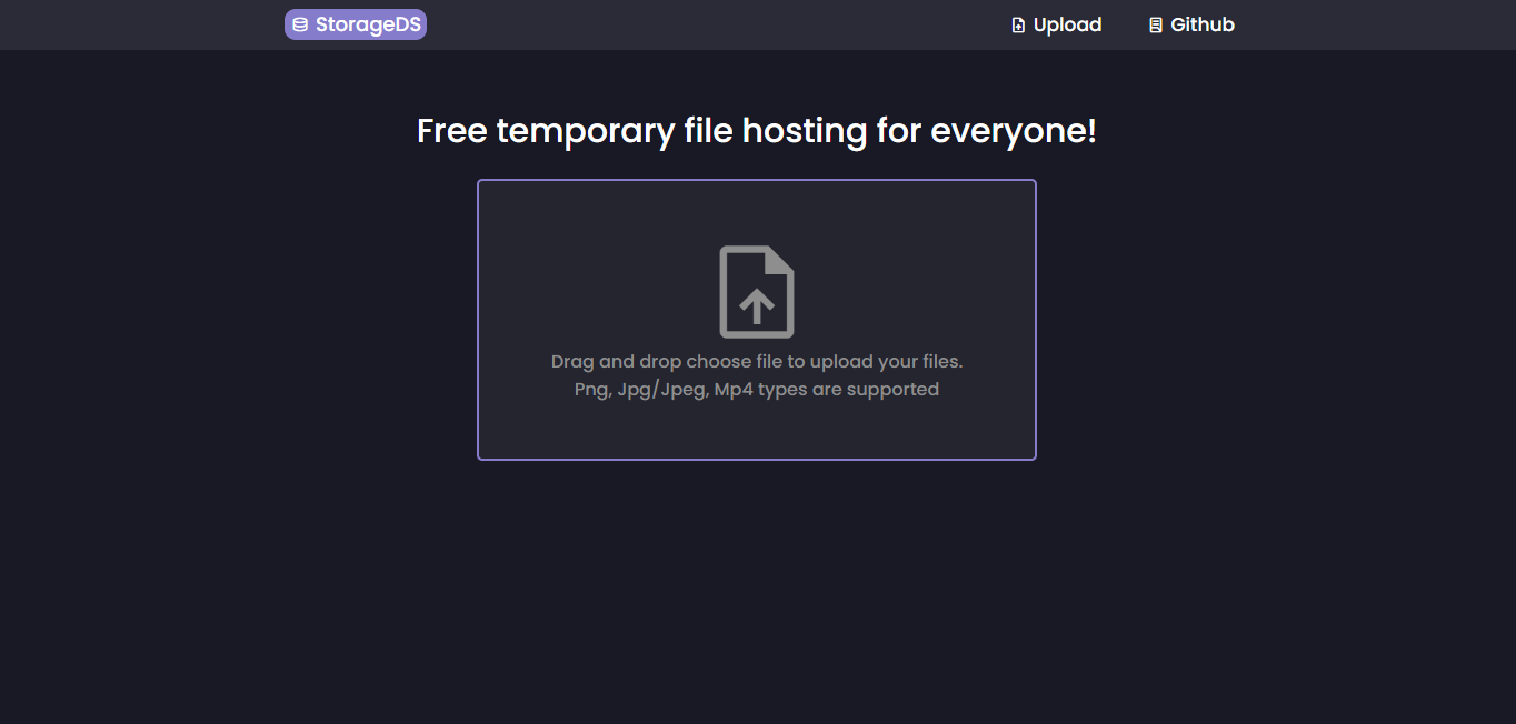 Storageds temp file hosting